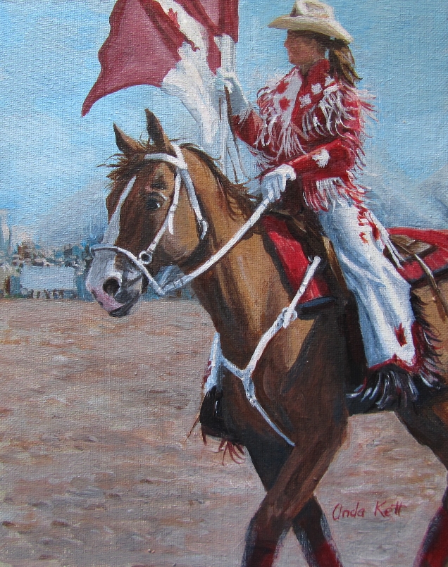 A Canadian Cowgirl doing her routine.